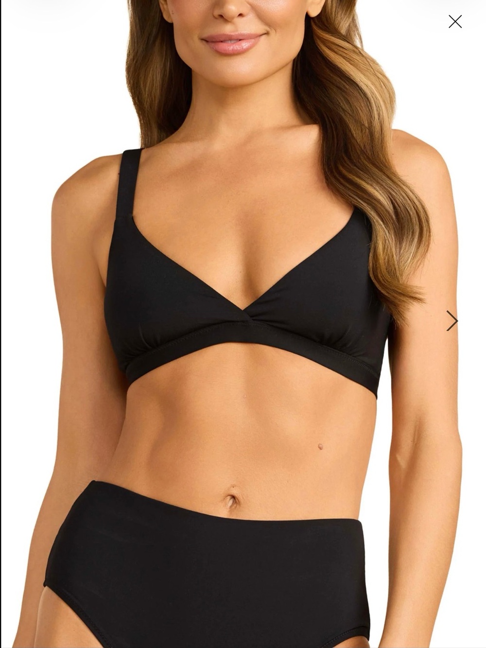 NWT Hanky Panky Swim Black Bikini Set | Triangle Top M + High Rise Bottom L